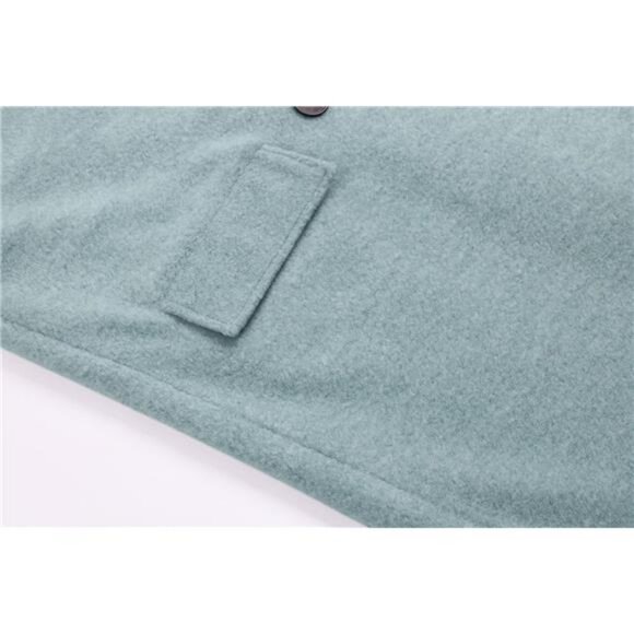 Women Oversized Long Winter Coats Warm Blue - Picture 3 of 6